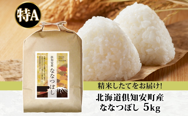北海道 倶知安町産 ななつぼし 精米 5kg 米 特A 白米 お米 道産米