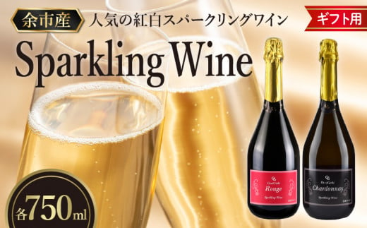 【化粧箱入り】人気の紅白 スパークリング ワイン セット 各750ml_Y012-0106