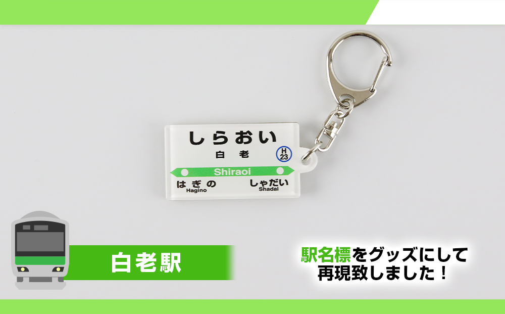 JR北海道】白老町内6駅 駅名標キーホルダーセット ｜ふるラボ