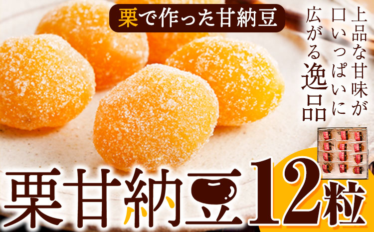 栗で作った甘納豆「栗甘納豆」12粒 合同会社豆屋とかち岡女堂 送料無料 ギフト 詰合せ 和菓子 スイーツ デザート 北海道 本別町《45日以内に順次出荷(土日祝除く)》