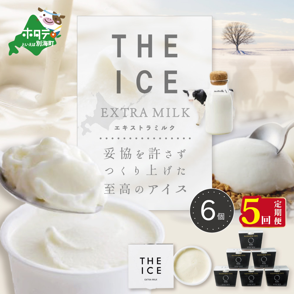 【毎月定期便】【THE ICE】エキストラミルク6個×5ヵ月定期便【be003-1065-100-5】