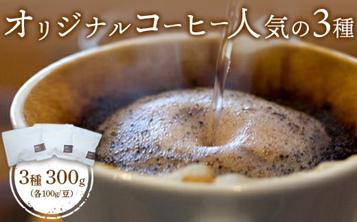 ONUKI COFFEE人気の3種100g（豆）×3（DAILY・FRENCH・インドネシアマンデリン）【27001】