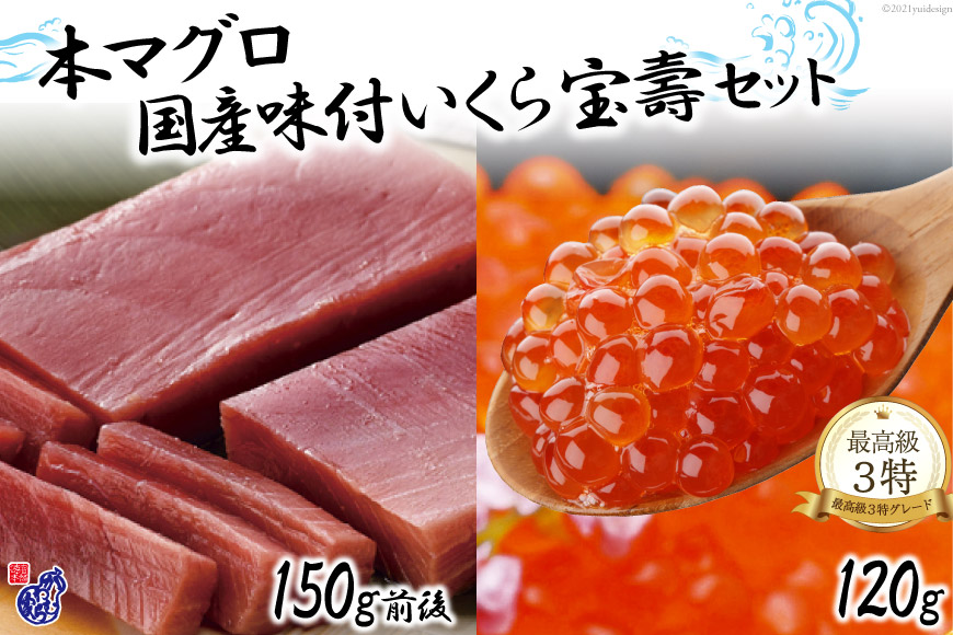 W海の幸】 本マグロ（中トロ）＆国産味付いくら「宝壽」セット＜かわむら家＞【宮城県気仙沼市】｜ふるラボ