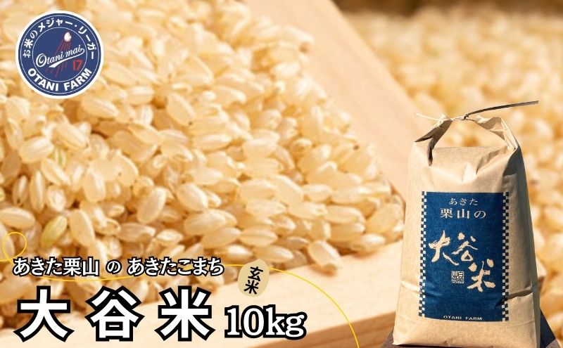 新米 玄米 令和6年産 あきた栗山 大谷米 あきたこまち 10kg 秋田県産 あきたこまち オータニファーム