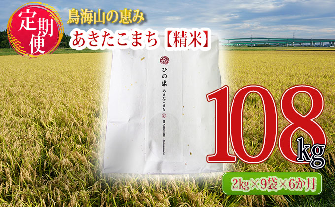 定期便》18kg×6ヶ月 秋田県産 あきたこまち 精米 2kg×9袋 神宿る里の米「ひの米」（お米 小分け）｜ふるラボ