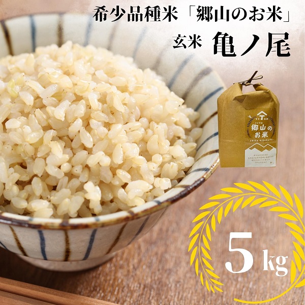 希少品種米】自家採取 農薬不使用の亀ノ尾「郷山のお米」5kg（玄米