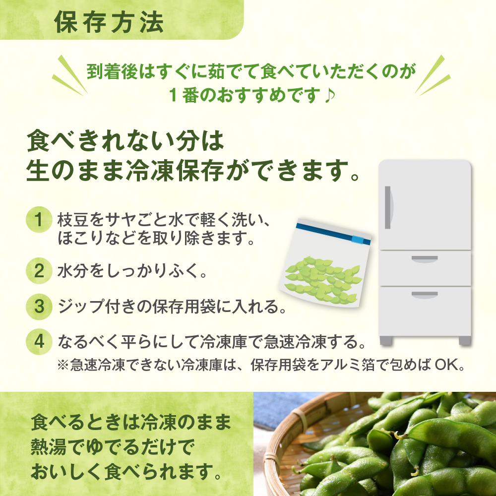 山形県河北町産 枝豆「秘伝豆（ひでんまめ）」３kg（１２袋） 令和4年産＜先行予約＞｜ふるラボ