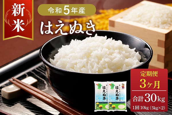 令和5年産米】※2023年11月下旬スタート※ はえぬき30kg（10kg×3ヶ月