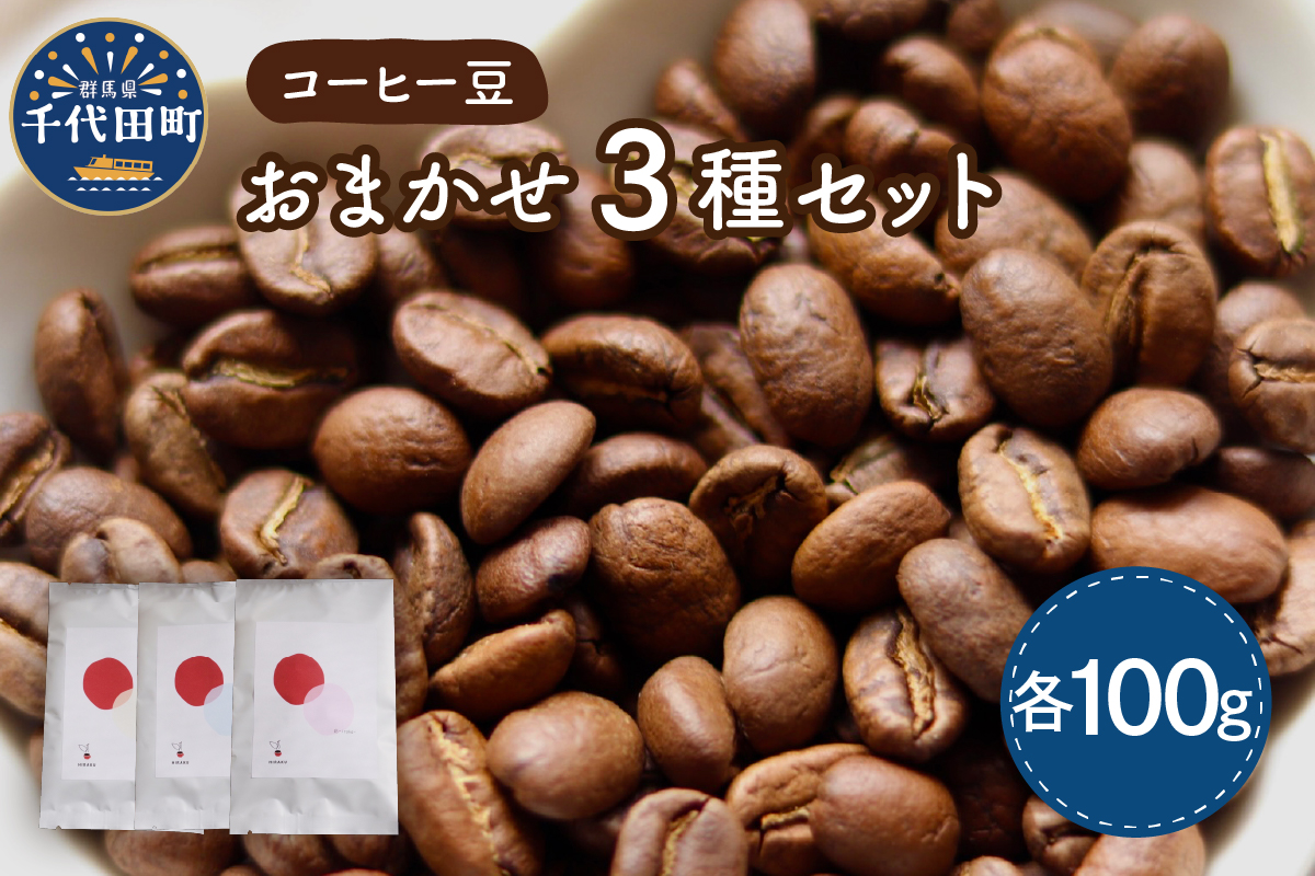 コーヒー豆 おまかせ セット (100g×3種類) 群馬 県 千代田町