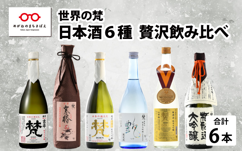 【ふるさと納税】【鯖江の銘酒を贅沢に飲み比べ】【先行予約】【限定120セット】【2025年2月10日～順次発送】世界の梵 日本酒6種飲み比べ