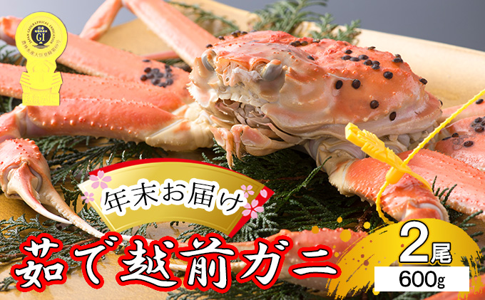 茹で越前ガニ【年末お届け】食通もうなる本場の味をぜひ、ご堪能ください。約600g 2尾セット 越前がに 越前かに 越前カニ カニ ボイルガニ