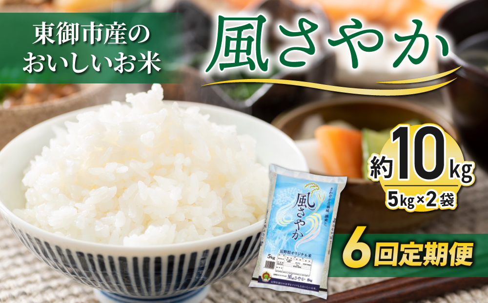 【６回定期便】東御市産のおいしいお米「風さやか」約10?
