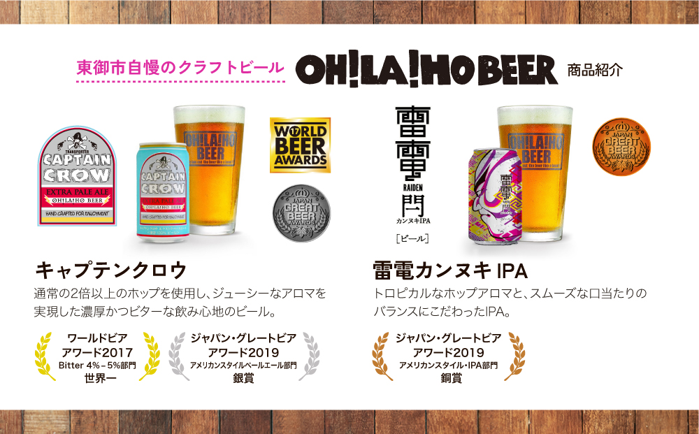 クラフトビール 飲み比べ (キャプテンクロウ・雷電カンヌキ) 20本セット オラホビール 詰め合わせ お酒 地ビール おしゃれ ギフト プレゼント  お歳暮 お中元 父の日 長野県東御市｜ふるラボ