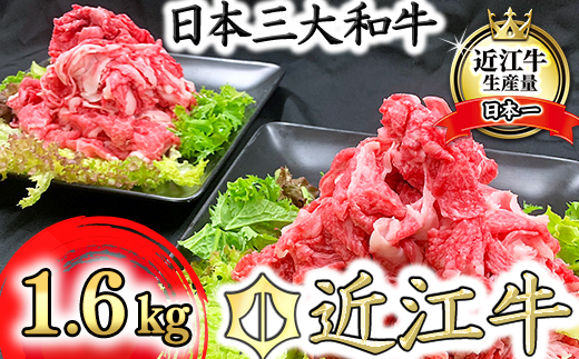 近江牛　切り落とし【1.6kg（800ｇ×2パック）】【K036SM】