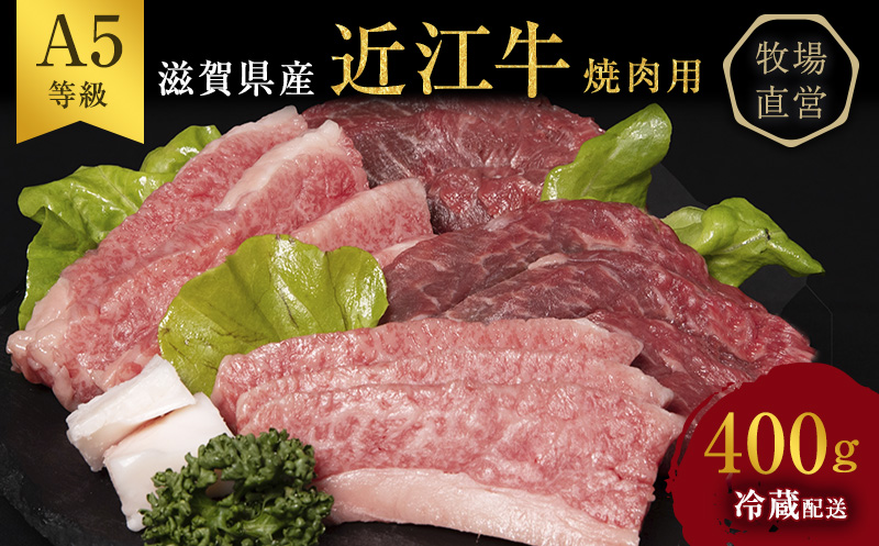 近江牛焼肉 約400g A5 雌牛 モモ・カタ・ウデ・バラ系等 西川畜産 牛肉 黒毛和牛 焼き肉 焼肉用 バーベキュー 肉 お肉 牛 和牛