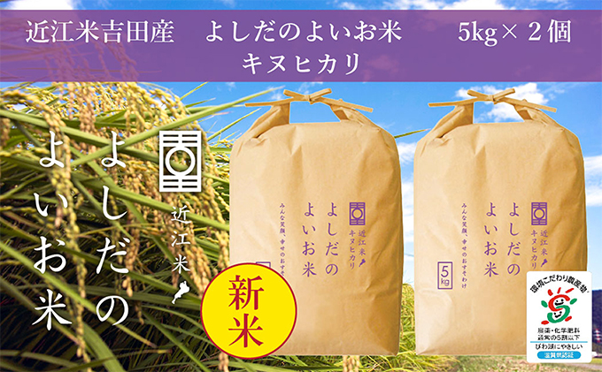 令和5年度新米】令和5年産新米 よしだのよいお米 近江米キヌヒカリ5kg