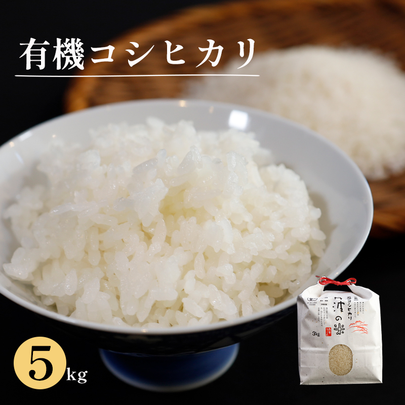 【令和6年産】新米 京都産有機コシヒカリ5kg 米 コシヒカリ 5kg 精米 白米 こめ コメ お米 おこめ こしひかり 有機 綾部 京都府