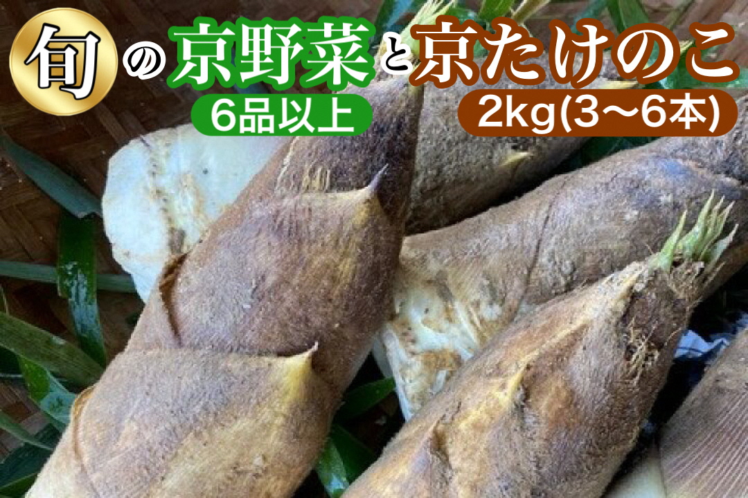 予約受付・期間限定】京たけのこ 2kg と 旬の京野菜 （6品以上）詰合せ