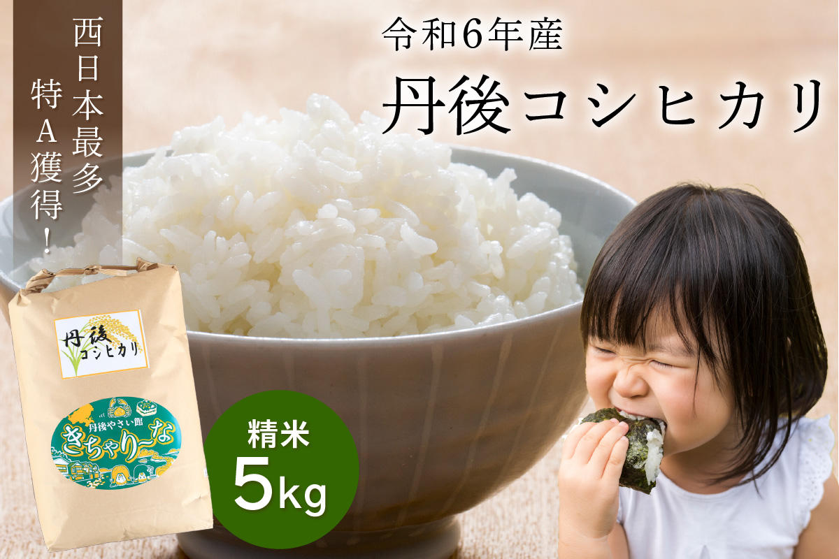 直売所直送「令和6年産　京丹後市産　コシヒカリ」　精米5kg