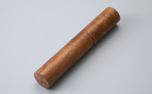 067N334 木製線香筒　タブ杢[高島屋選定品］