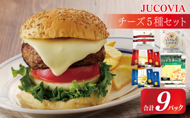 【ムラカワチーズ】JUCOVIA スライスチーズ3種・シュレッドチーズ2種セット 合計9P【スピード発送 食べ比べ セット 詰め合わせ 小分け 普段使い 高評価 ちーず】 099H2987