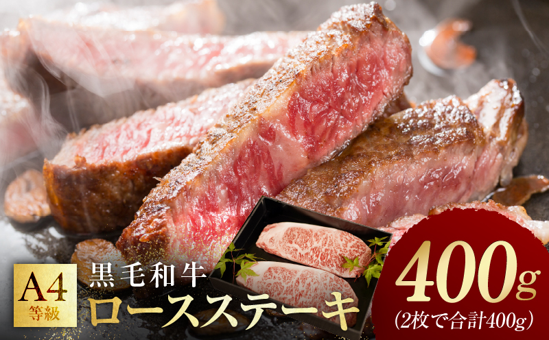 【氷温熟成×極味付け】黒毛和牛A4等級 ロースステーキ400g（2枚で合計400g） mrz0055