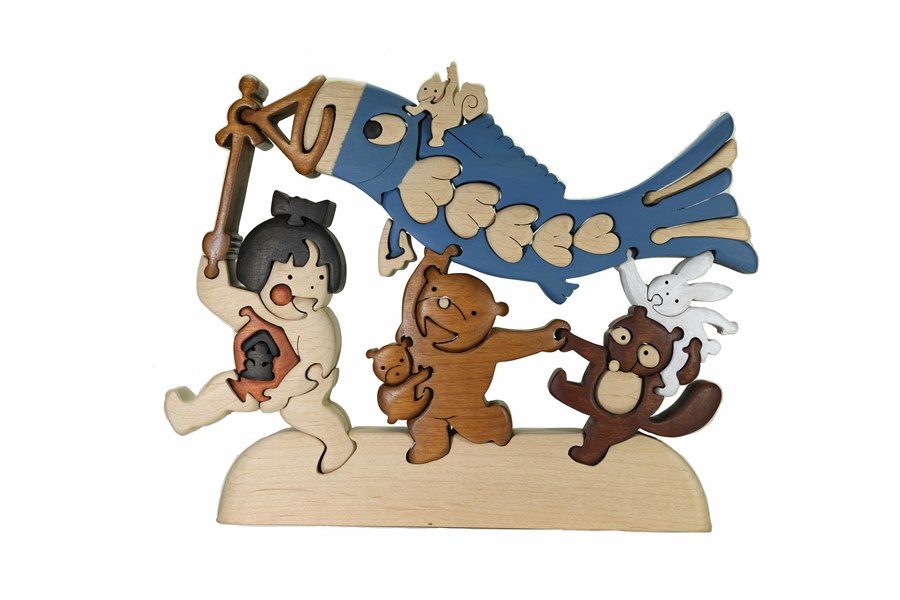 コイノボリと金太郎 知育玩具 木製パズル おもちゃ プレゼント 男の子 女の子 誕生日 クリスマス 子供 大人 ギフト つみき 積木 送料無料