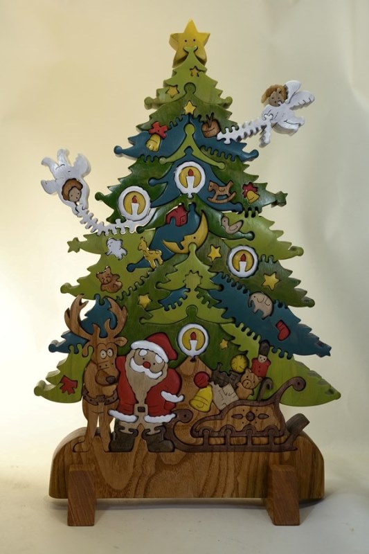 クリスマスツリー　特大サイズ　 知育玩具 木製パズル おもちゃ プレゼント 男の子 女の子 誕生日 クリスマス 子供 大人 ギフト つみき 積木 送料無料