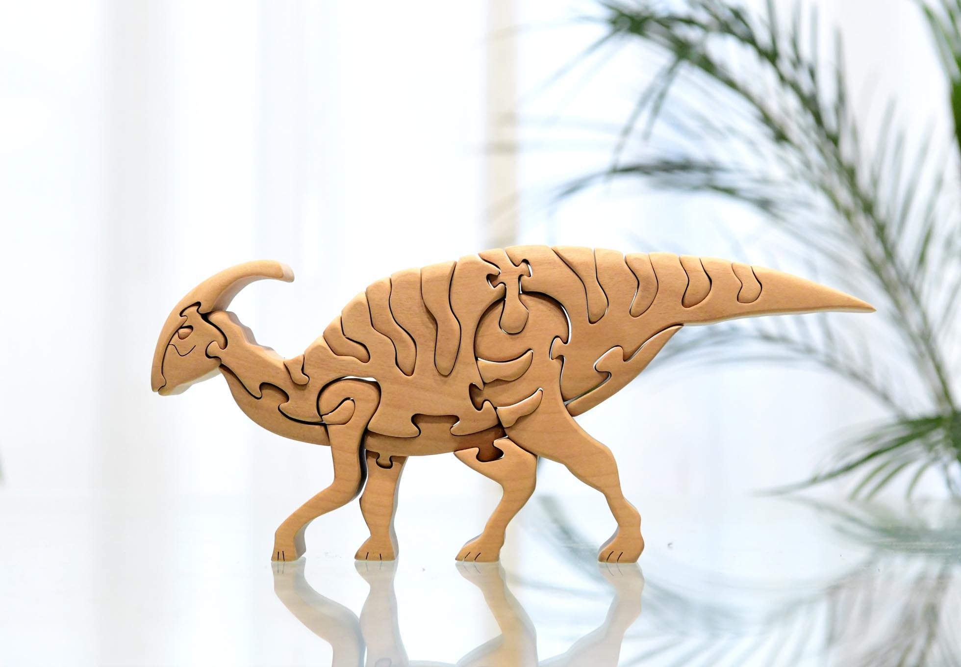 パラサウロロフス 恐竜 かわいい 木製パズル 知育玩具 プレゼント