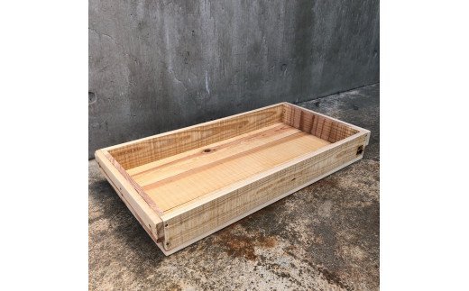 木箱（りんご箱）Cサイズ　62cm×31cm×7.7cm　(おおさか 河内材 無塗装)