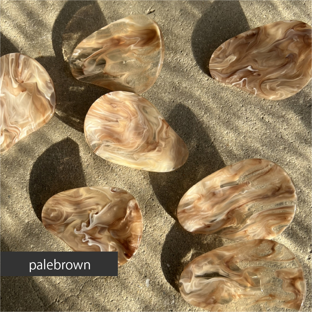 アクリル製 ヘアクリップ ヘアアクセサリー pale brown（ペールブラウン） eME　peta
