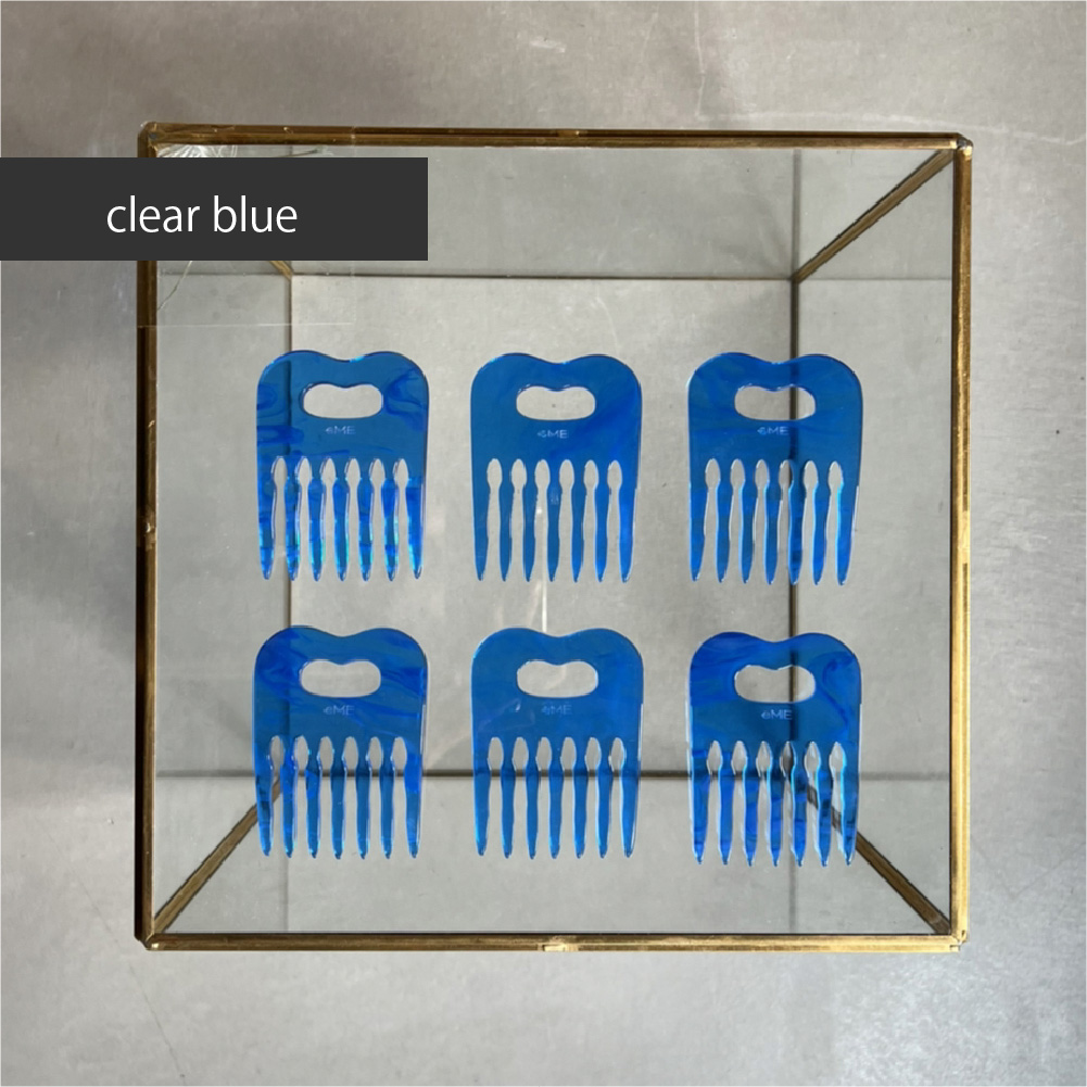 アクリル製 ヘアコーム clear blue（クリアブルー） ヘアアクセサリー eME　tayu