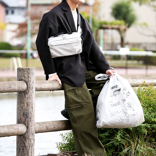 豊岡鞄　CIE WEATHER BODYBAG with MARKET BAG（071954）グレー