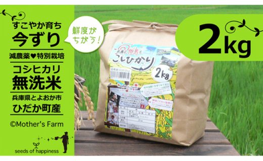 お米 2kg（白米）今ずり・無洗米 コシヒカリ 兵庫県但馬産