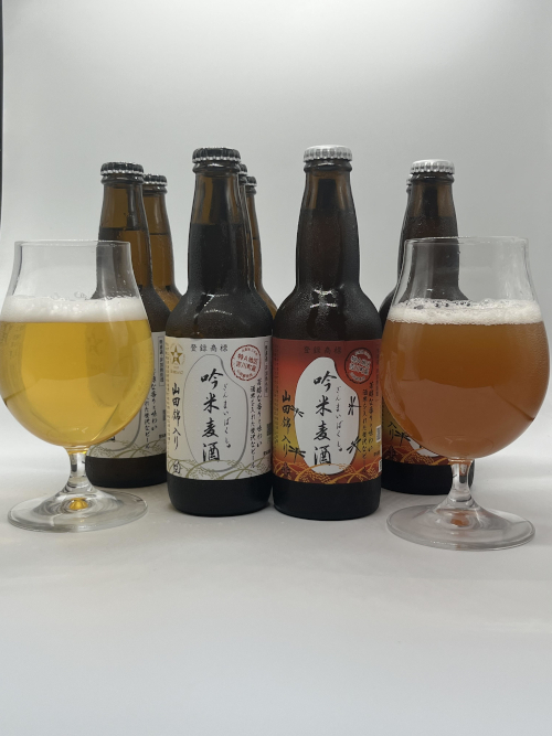 M-146 吟薫る山田錦入りビール「吟米麦酒」白・赤各3本セット（合計6本