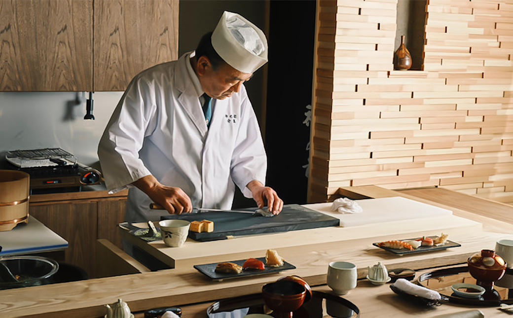 別館すし処「神の前」　料理長おまかせ寿司コースお食事券(2名様1組)