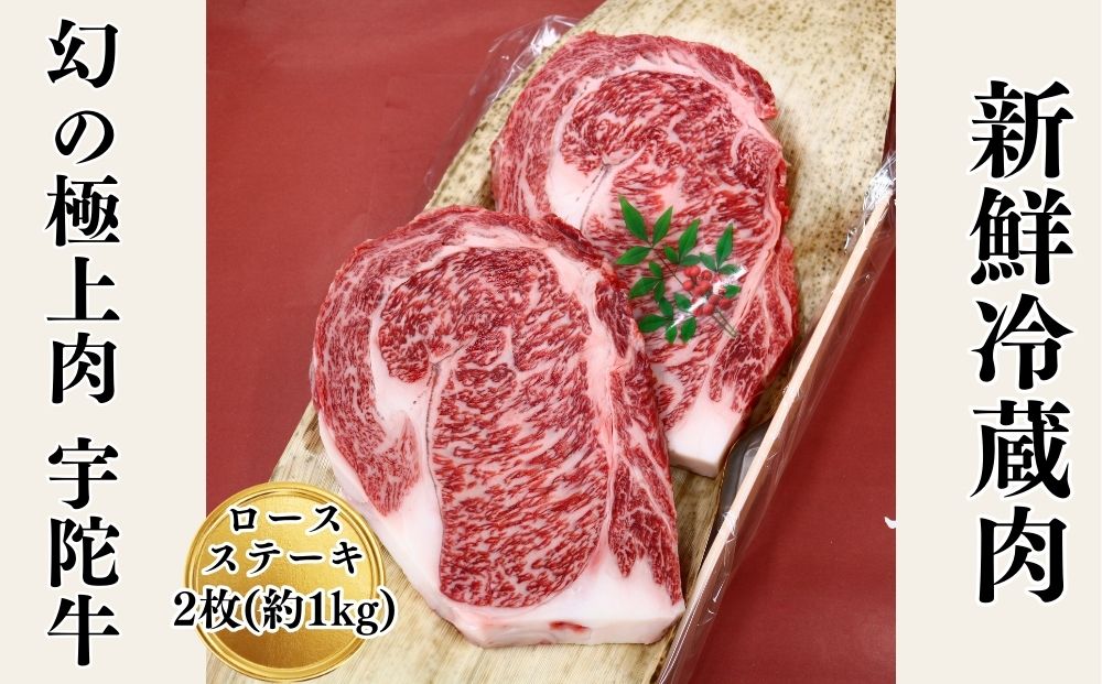 名産 認定肉 宇陀牛 特選 ロース 厚切 ステーキ 2枚 1kg 国産 黒毛和牛 チルド / 山繁 ふるさと納税 牛肉 人気 BBQ キャンプ 寄付 ランキング おすすめ グルメ 肉 返礼品 送料無料