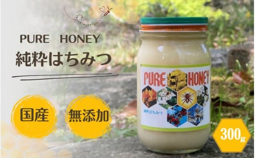 PURE HONEY 純粋はちみつ　300g  / 田辺市 はちみつ ハチミツ 蜂蜜 無添加 国産【nts005-1】