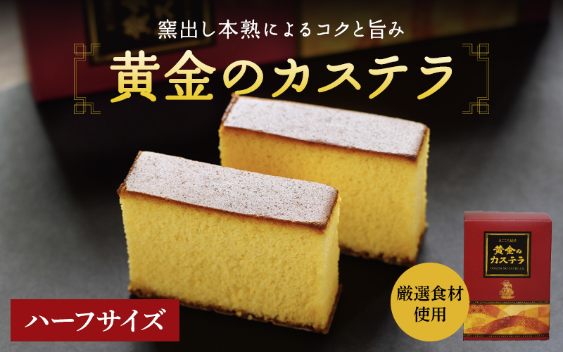 黄金のカステラ　ハーフサイズ  / 田辺市  スイーツ カステラ 洋菓子 黄金 おやつ ハーフサイズ 