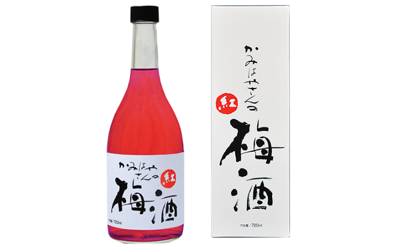 かみはやさんの梅酒 [紅] 720ml アルコール度数11% / 梅 うめ 梅酒 酒 紀州南高梅 南高梅 和歌山 紀州産 完熟梅 本格梅酒 ギフト プレゼント お土産 手土産 贈答 お歳暮 リキュール[okh022]