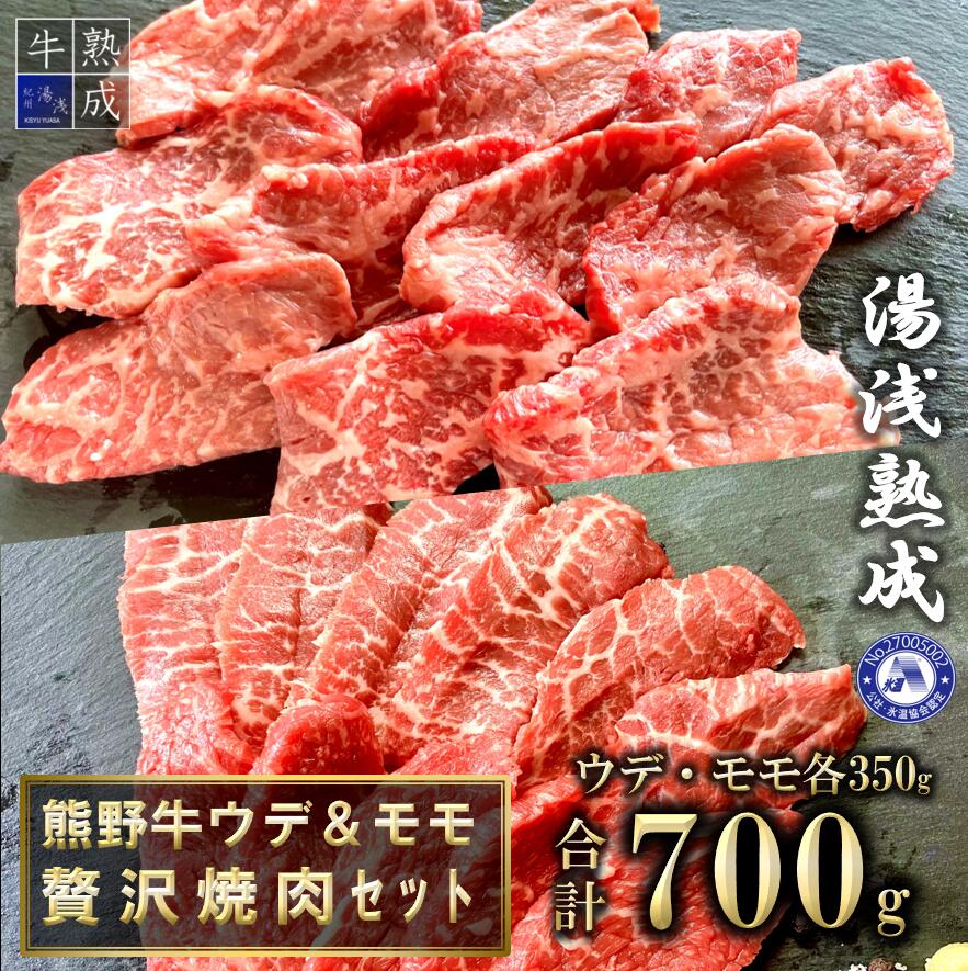 BS6208_湯浅熟成 熊野牛 ウデ&モモ贅沢焼肉セット 700g