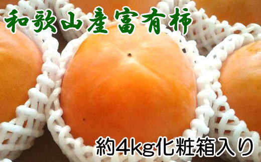 厳選・産直］和歌山産の富有柿約4kg（化粧箱入り）（2L～4Lサイズ