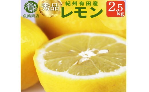 秀品　紀州有田産レモン　2.5kg【予約】※2025年3月上旬頃～3月下旬頃に順次発送予定(お届け日指定不可) レモン れもん 果物 柑橘