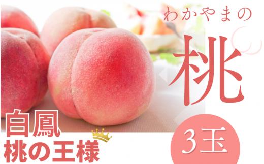 [予約受付]桃の王様 白鳳 [特秀品] うれしい食べきり容量 3玉 2025年6月末頃〜2025年7月末頃に順次発送予定(お届け日指定不可)/ 桃 もも 白鳳 フルーツ 果物 くだもの [kgr010]