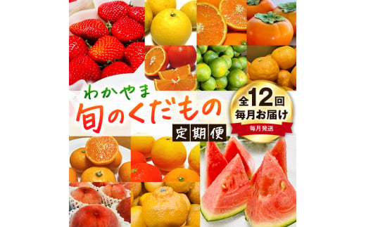 旬のくだもの定期便】和歌山県の旬のフルーツを毎月お届け！ 全12回