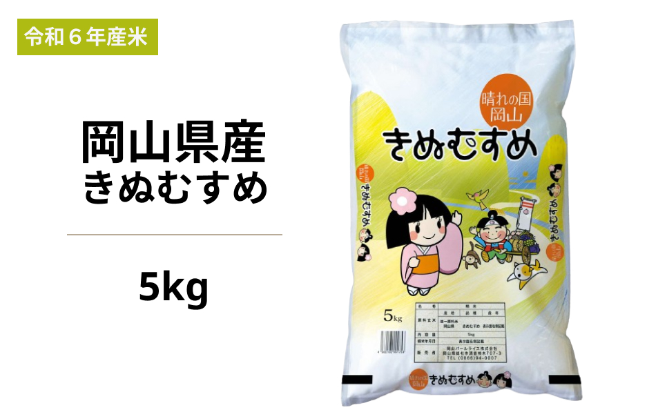 令和6年度 岡山県産 きぬむすめ 5kg