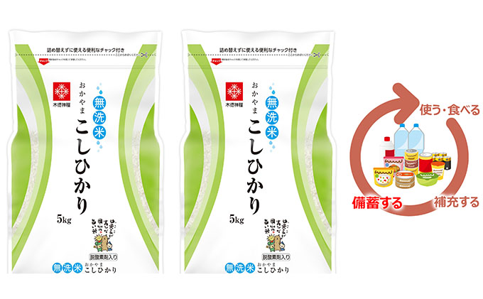 米 長鮮度米 無洗米 コシヒカリ 10kg（5kg×2袋）岡山県産｜ふるラボ