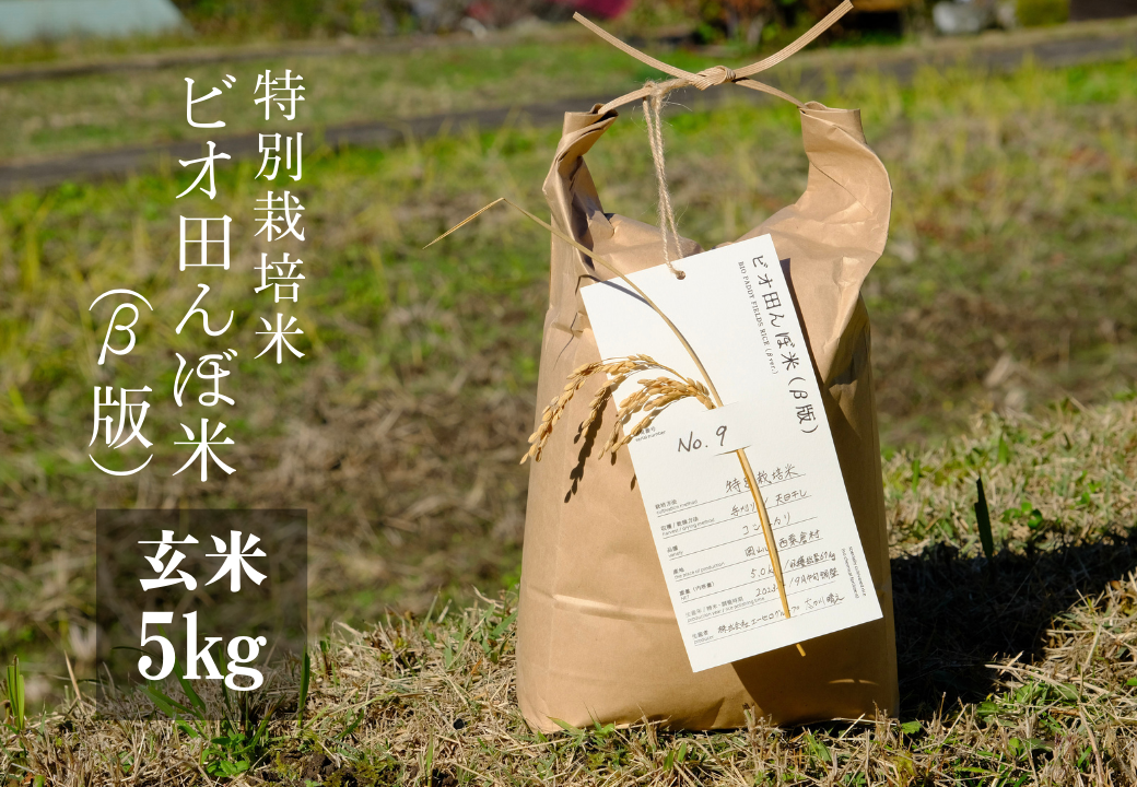 【特別栽培米】R5年産 ビオ田んぼ米(β版) コシヒカリ 玄米5kg_A-ab-ACZA
