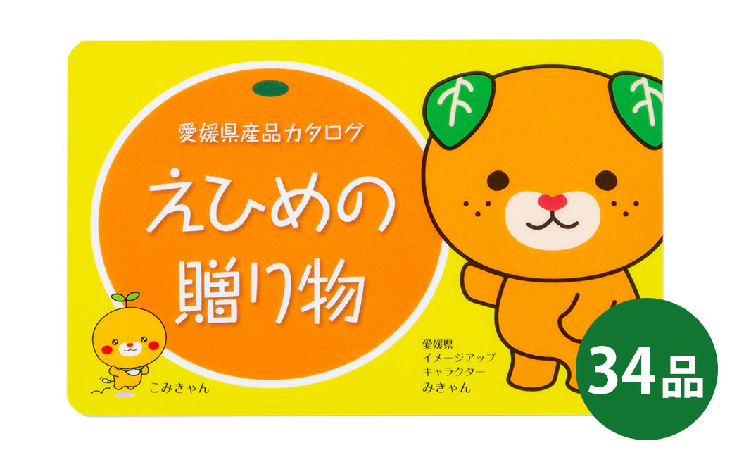 カタログギフト「えひめの贈り物」こみきゃん カタログ ギフト 選べる 34品 みかん じゃこ天 窯揚げしらす レモン 雑貨 工芸品 愛媛県 （593）