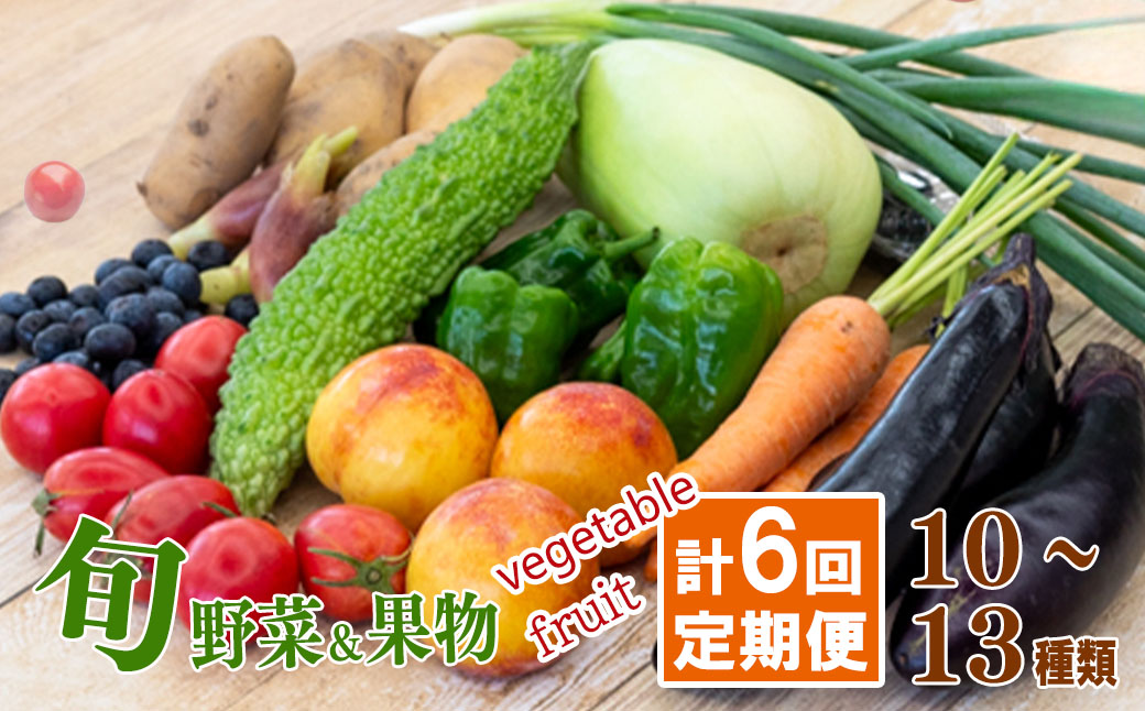 [ 定期便 6回 ] 野菜 果物 セット 10 から 13 種類 | お楽しみ やさい くだもの フルーツ 果物 セット 旬 春 夏 秋 冬 採れたて 新鮮 農家 直送 詰め合わせ 国産 季節 フレッシュ きゅうり ピーマン なす トマト 大根 白菜 頒布会 高知県 須崎市 ME2000_x